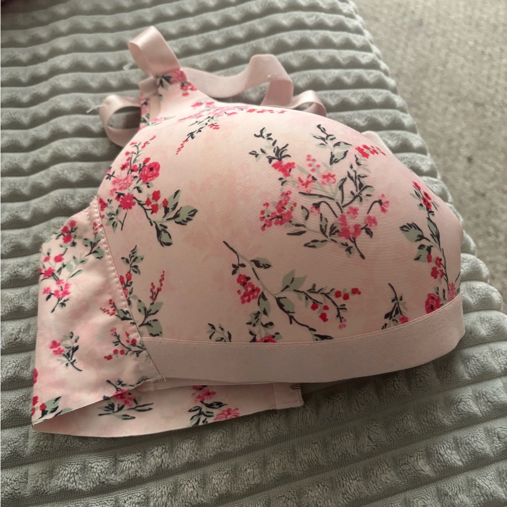Floral Pink Bra